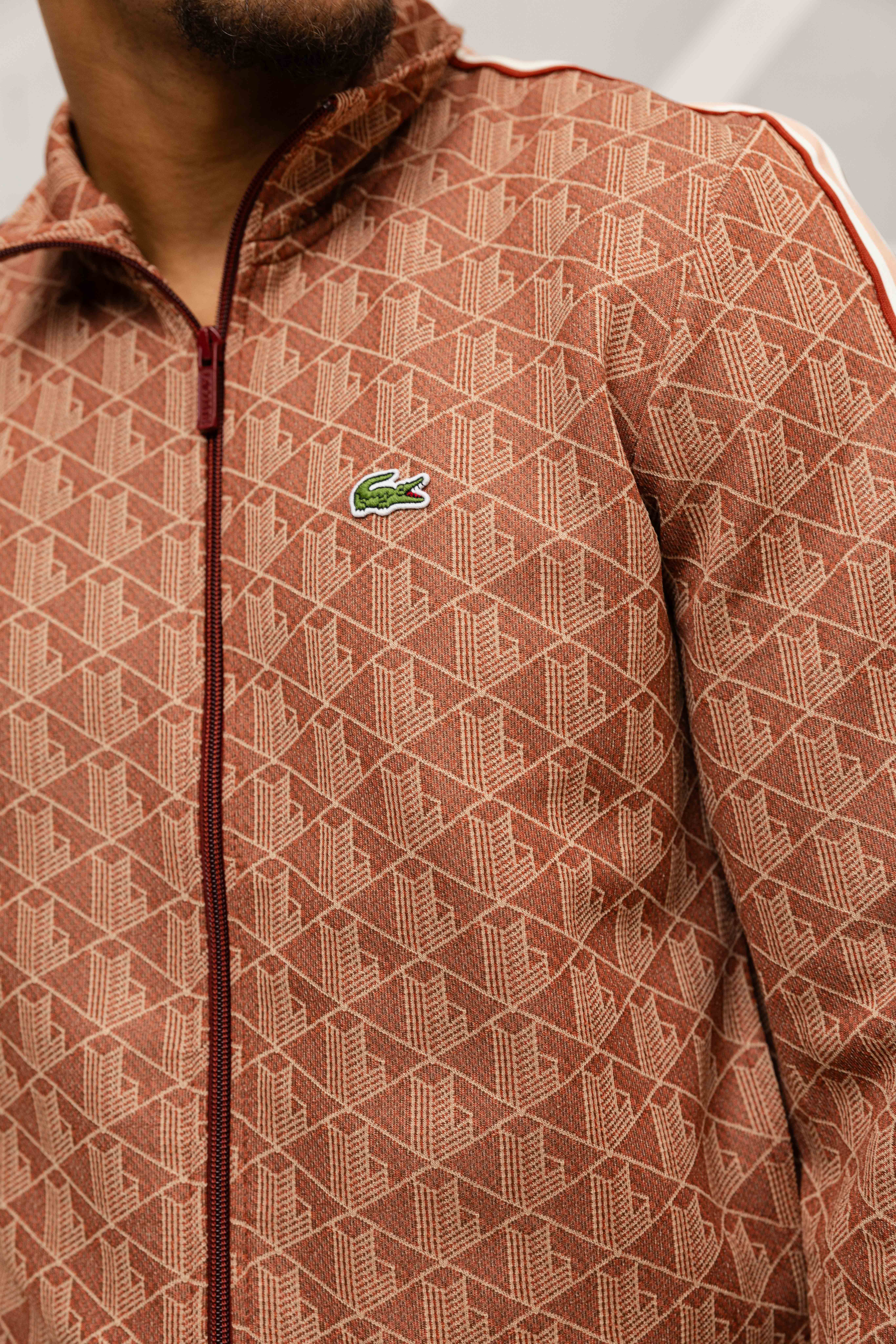 Lacoste Paris Jacquard Trainingspak Heren Bruin