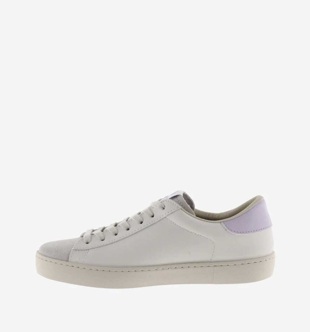 BERLÍN CUIR & CUIR FENDU Baskets blanches unisexes en cuir LIRIO