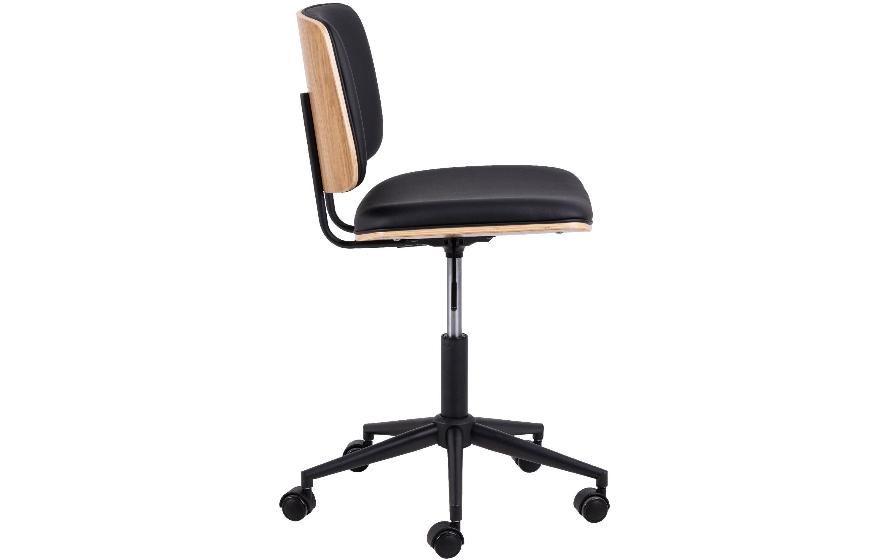 Bürostuhl Owen, Schwarz<br>Höhenverstellbarer Schreibtischstuhl