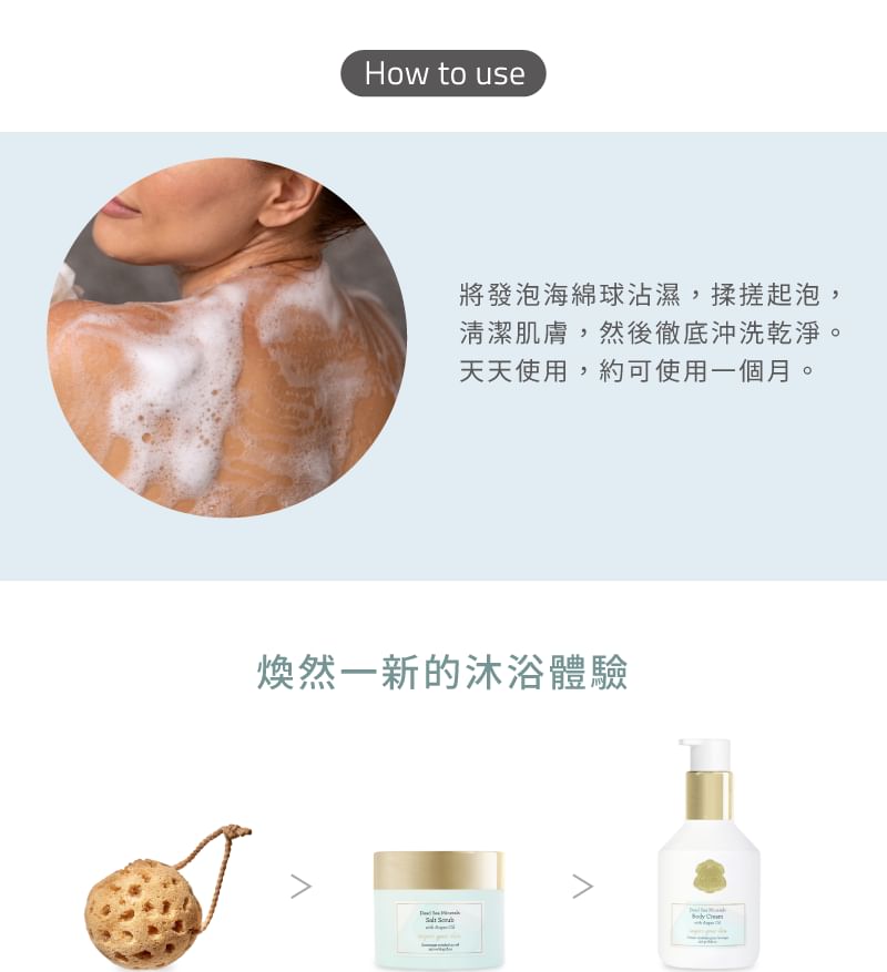 Laline - Dead Sea Minerals Series Schuimspons met arganolie