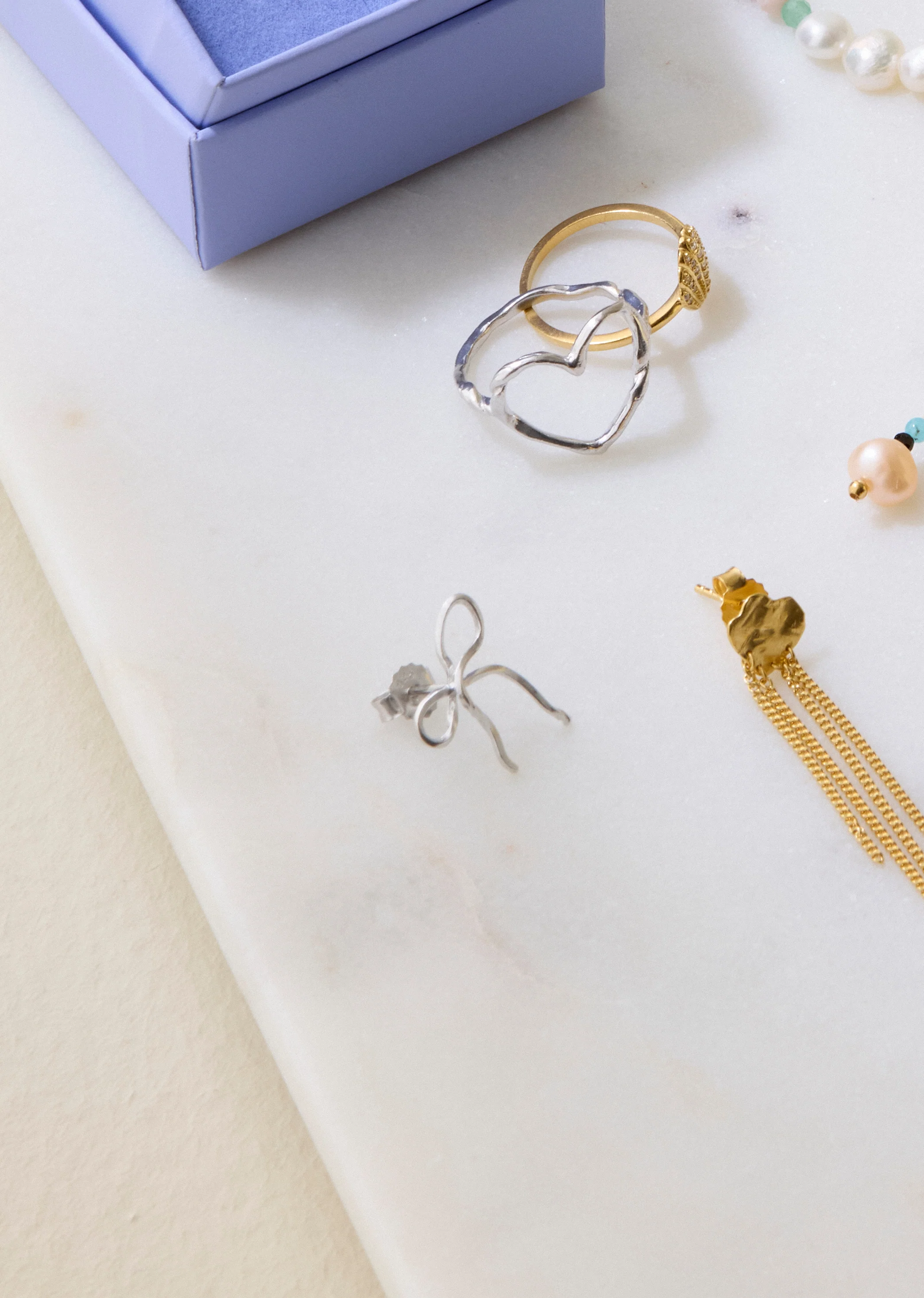 STINE A Jewelry  Flow Bow ørering - sølv