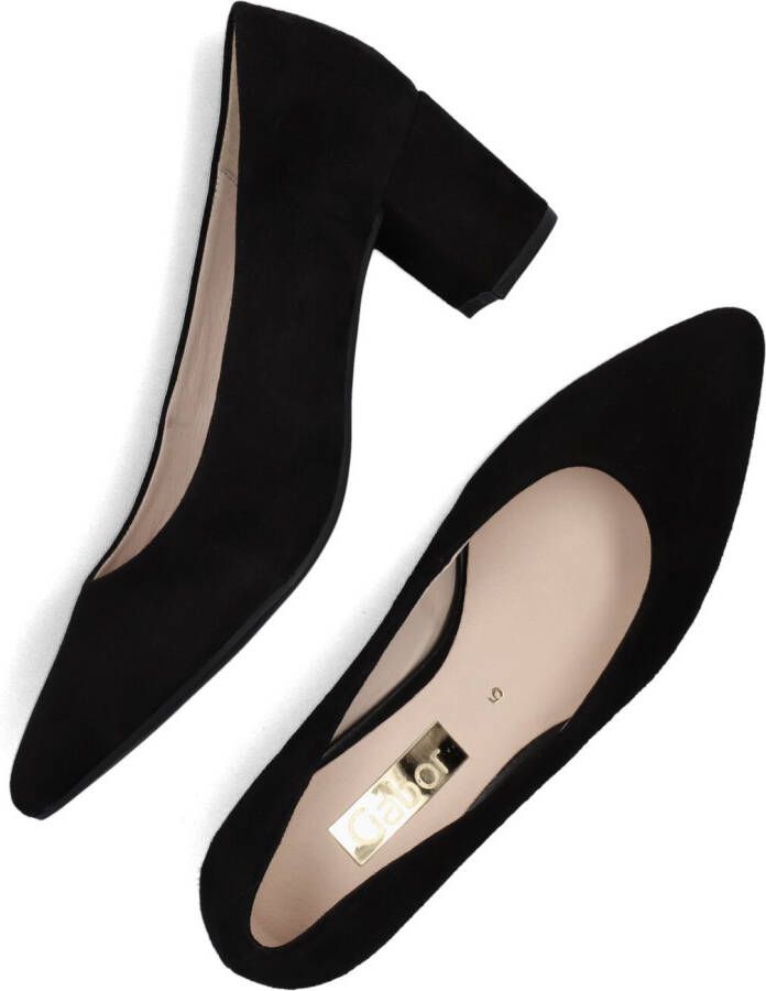 GABOR Pumps Dames 450 Maat: 38 Materiaal: Suède Kleur: Zwart