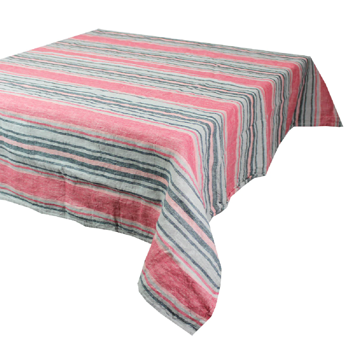 Nappe pur lin gris 155x155 Garnier Thiebaut