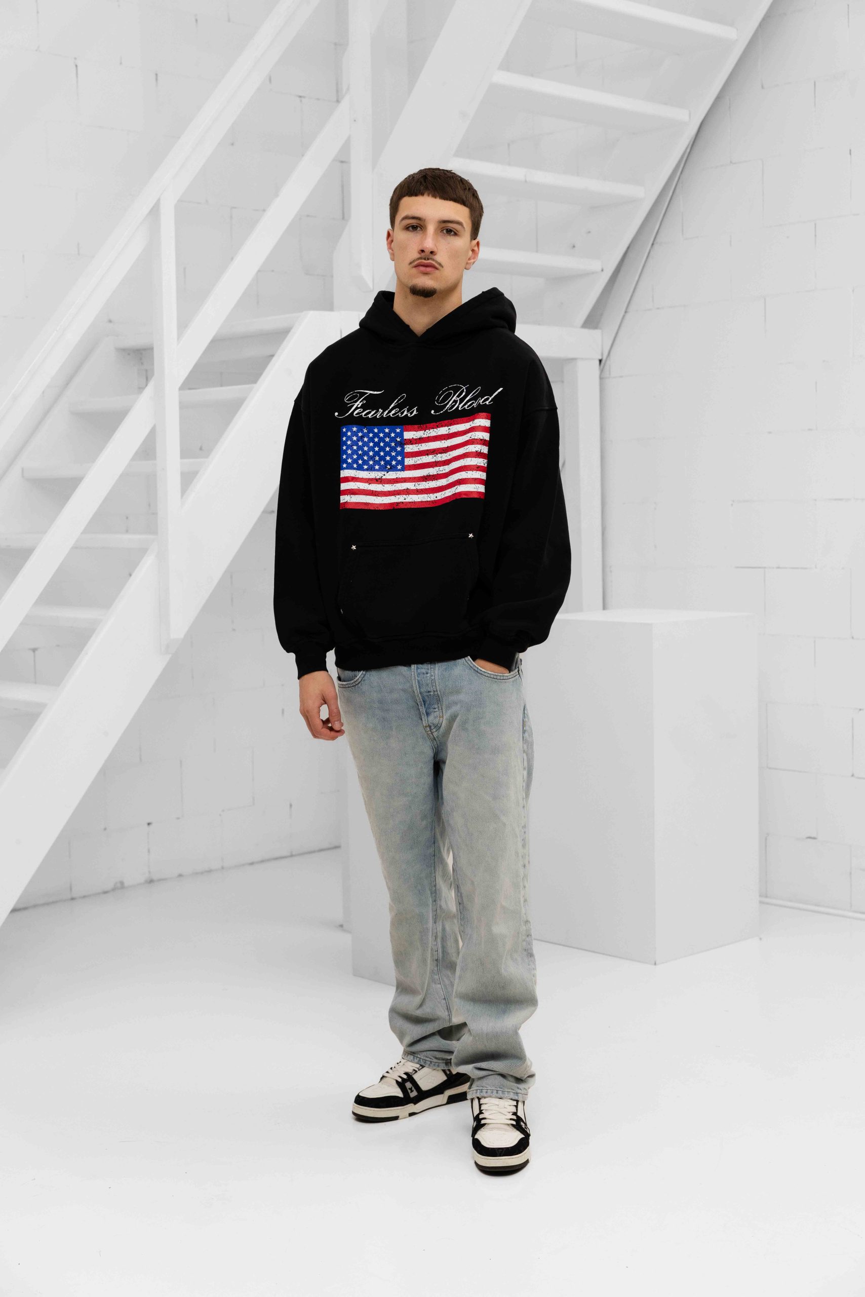 Fearless Blood Justin Hoodie Heren Zwart