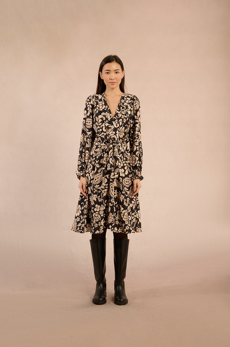 MOLLY BRACKEN<br>Vestido envelope, estampa floral
