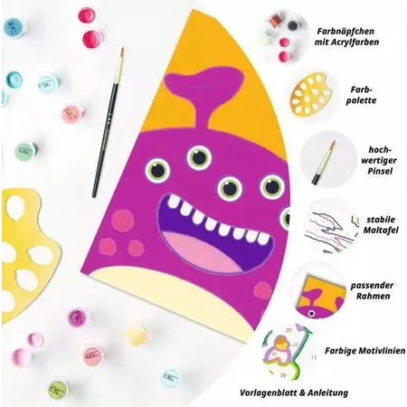 Ravensburger CreArt Lila Monster - Malen nach Zahlen für Kinder ab 7 Jahren