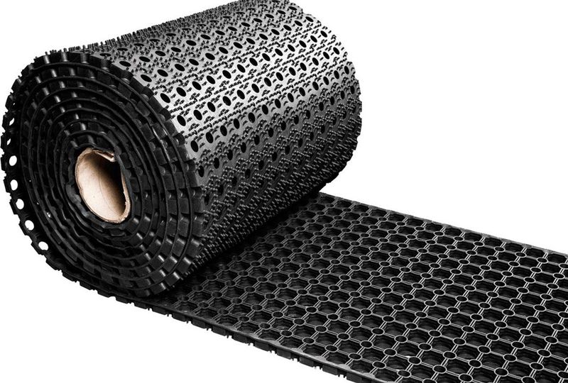 Rubber - Ringmat - Zwart - Natuurlijk Rubber - Dikte 16 mm - Breedte 50 cm