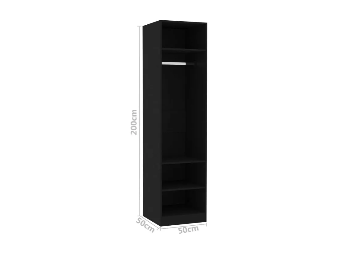 Garde-robe Noir 50 x 50x200