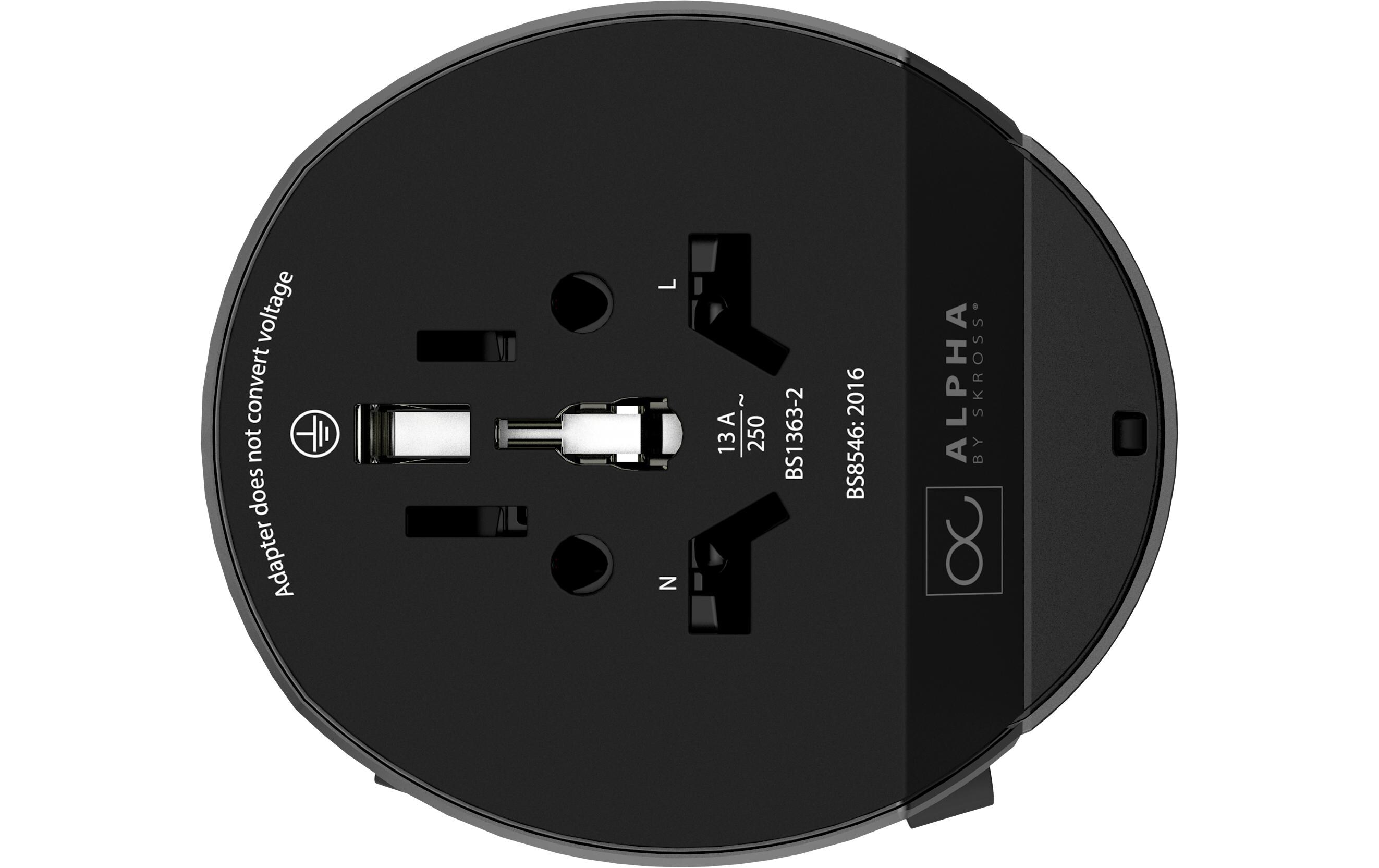Reiseadapter AlphaPremium-Weltreiseadapter für 2- und 3-polige Geräte