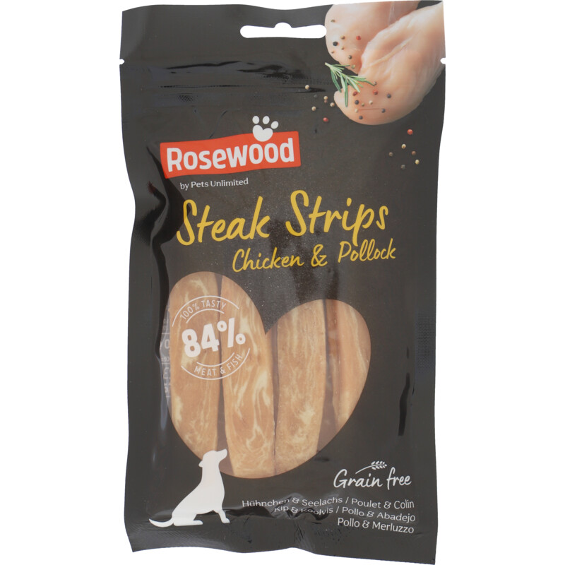 Rosewood Steak strips chicken & pollock