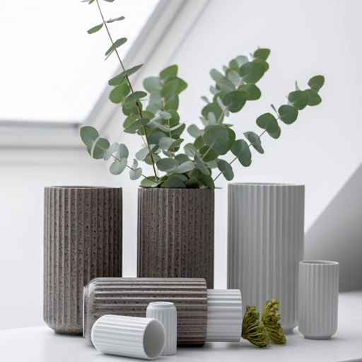 Lyngby Porcelæn Vase, Hvid, 20 cm