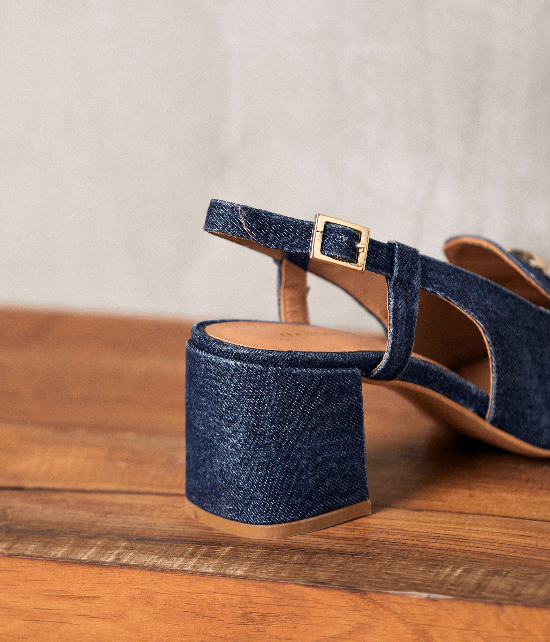 Sandales talon jean Devi