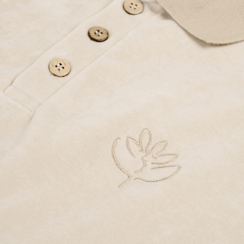 LE BAISER POLO VELOURS - NATUREL