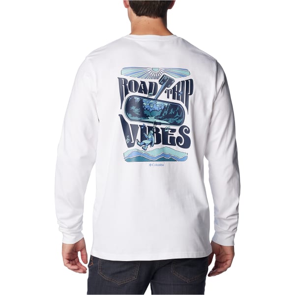 T-shirt COLUMBIA EXPLORERS CANYON LONG SLEEVE T-SHIRT WHITE/ROAD TRIP VIBES