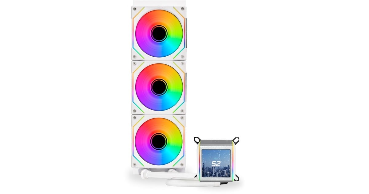 Lian LiGalahad II LCD SL-INF 360 waterkoeling  (Wit, 4-pins PWM fan-connector)