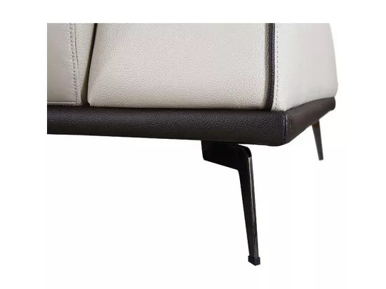 Fauteuil cuir Design ELLIE Beige