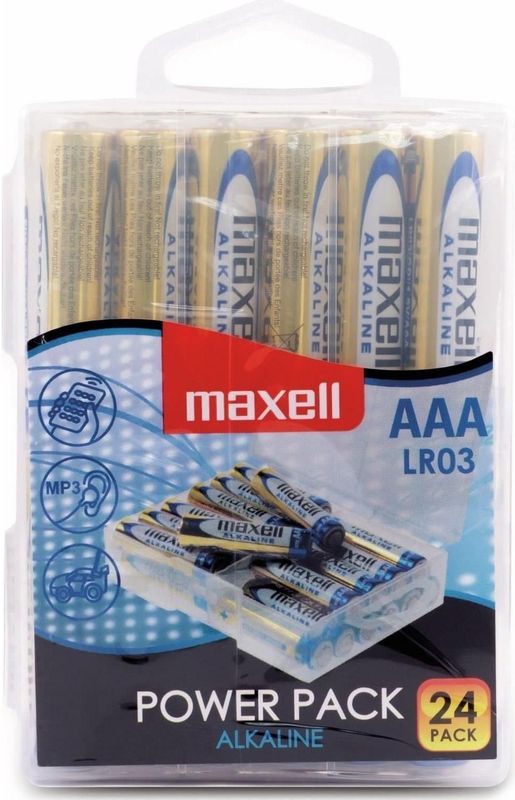 Maxell Alkaline AAA 24 stuks in opbergdoos - 1.5V - LR03 – 790268