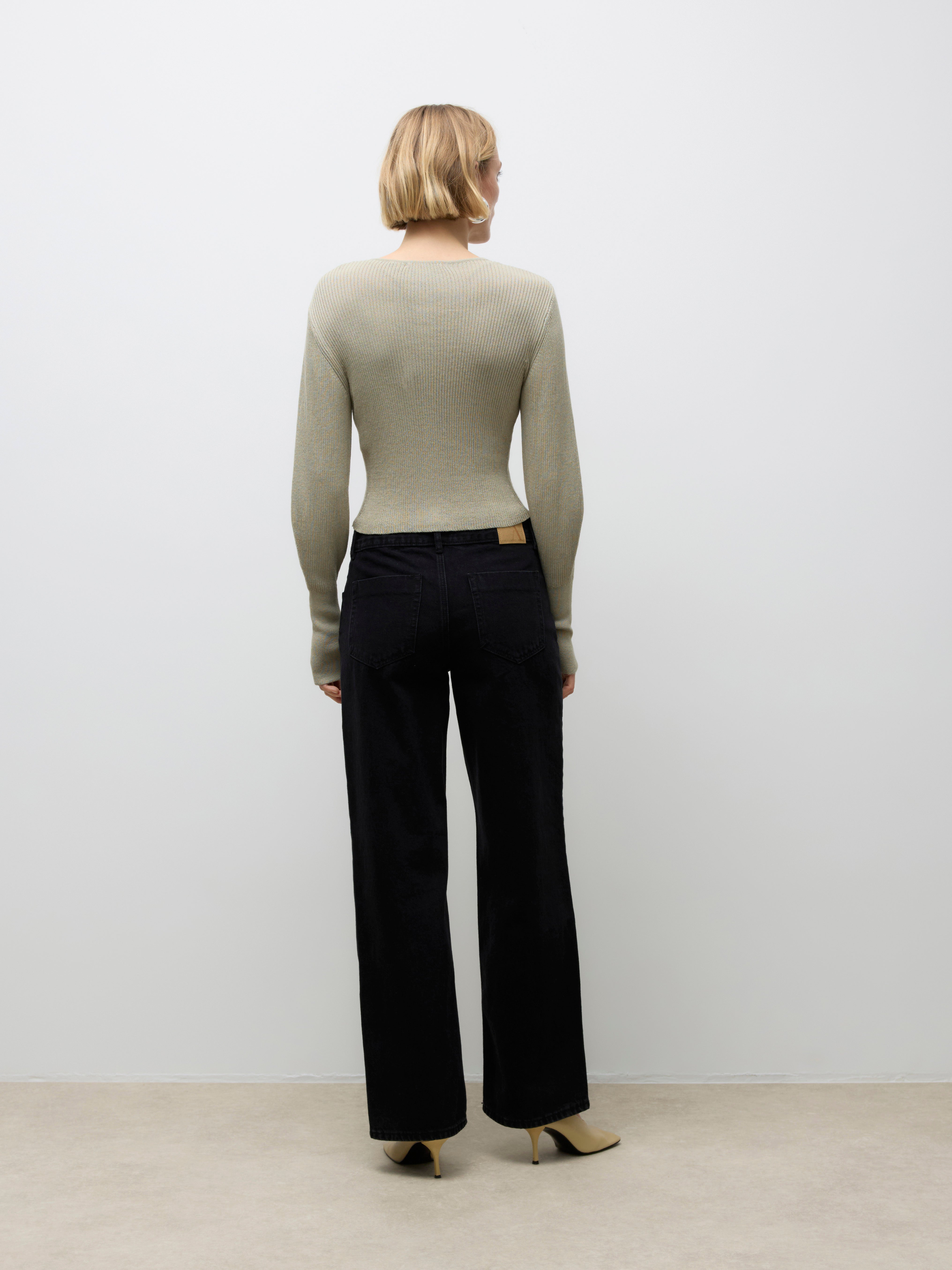 AWRENA Mid rise Wide leg fit Jeans