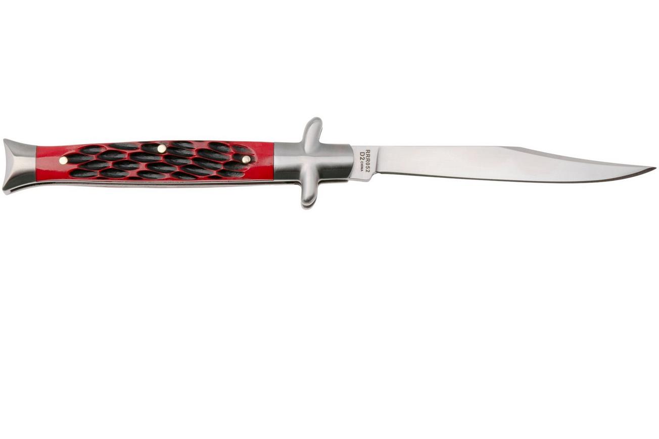 Rough Ryder Reserve Bowtie Fishtail RRR052, D2, Red Jigged Bone, slipjoint zakmes