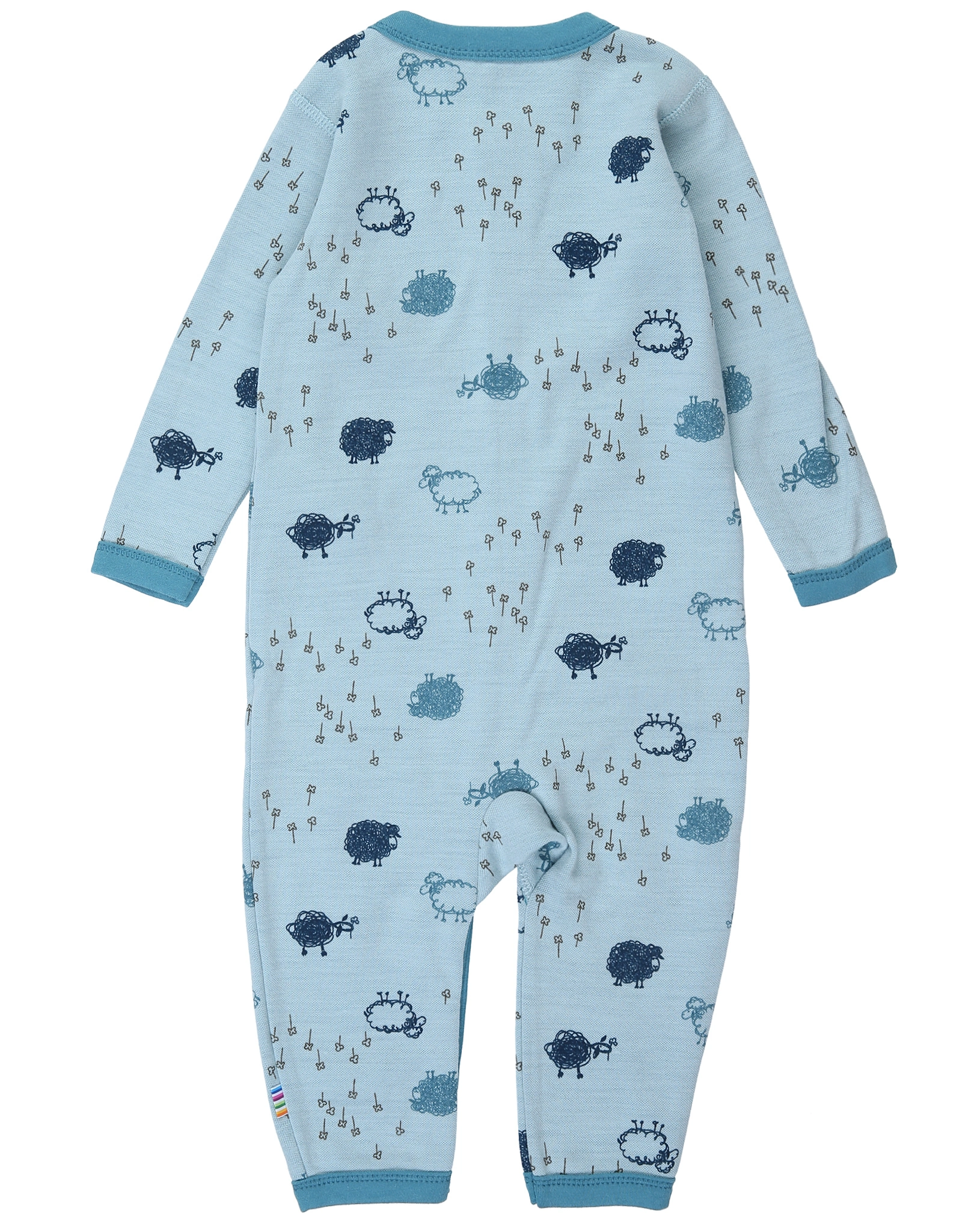 Strampler 4039 SHEEP AOP ohne Fuß in blue