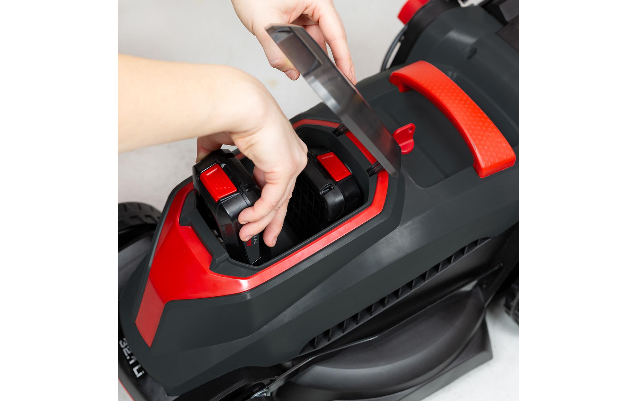 Akku-Rasenmäher 32.1 LI 18 V SET<br>Rasenmäher mit 2 Batterien und Ladegerät