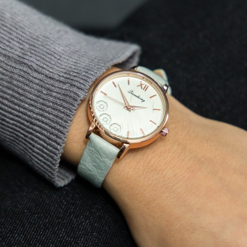 Montre Femme CHTIME bracelet Cuir Vert
