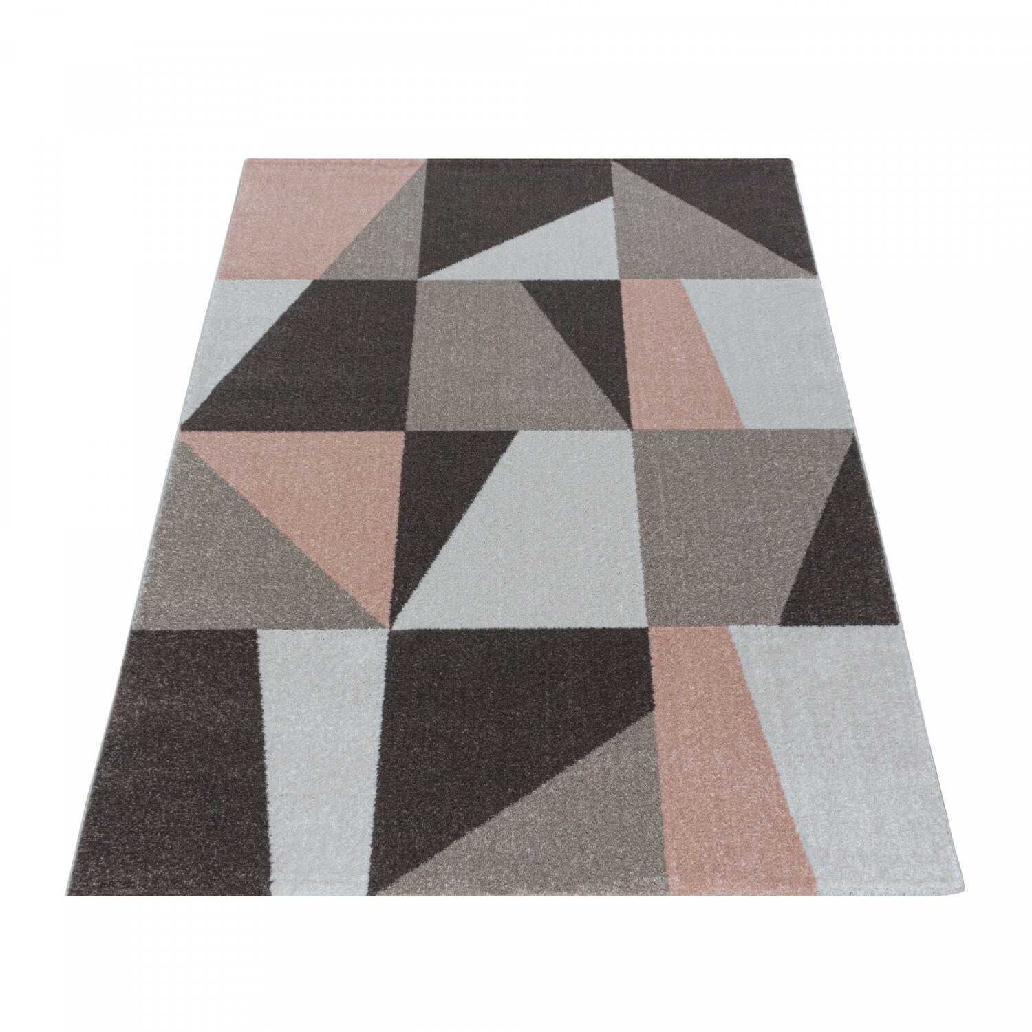 Designer Kurzflor Teppich modern design Wohnzimmer meliert kariert Höhe 10 mm