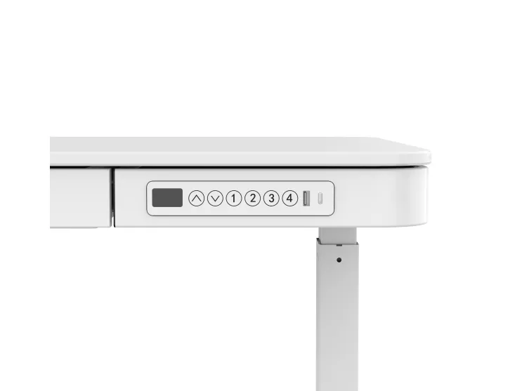 Tuckano Elektrisk højdejusterbart skrivebord ET119W-C BI hvid, Hvid, 50 kg, 720 - 1220 mm, Træ, Rektangulær form, Stål
