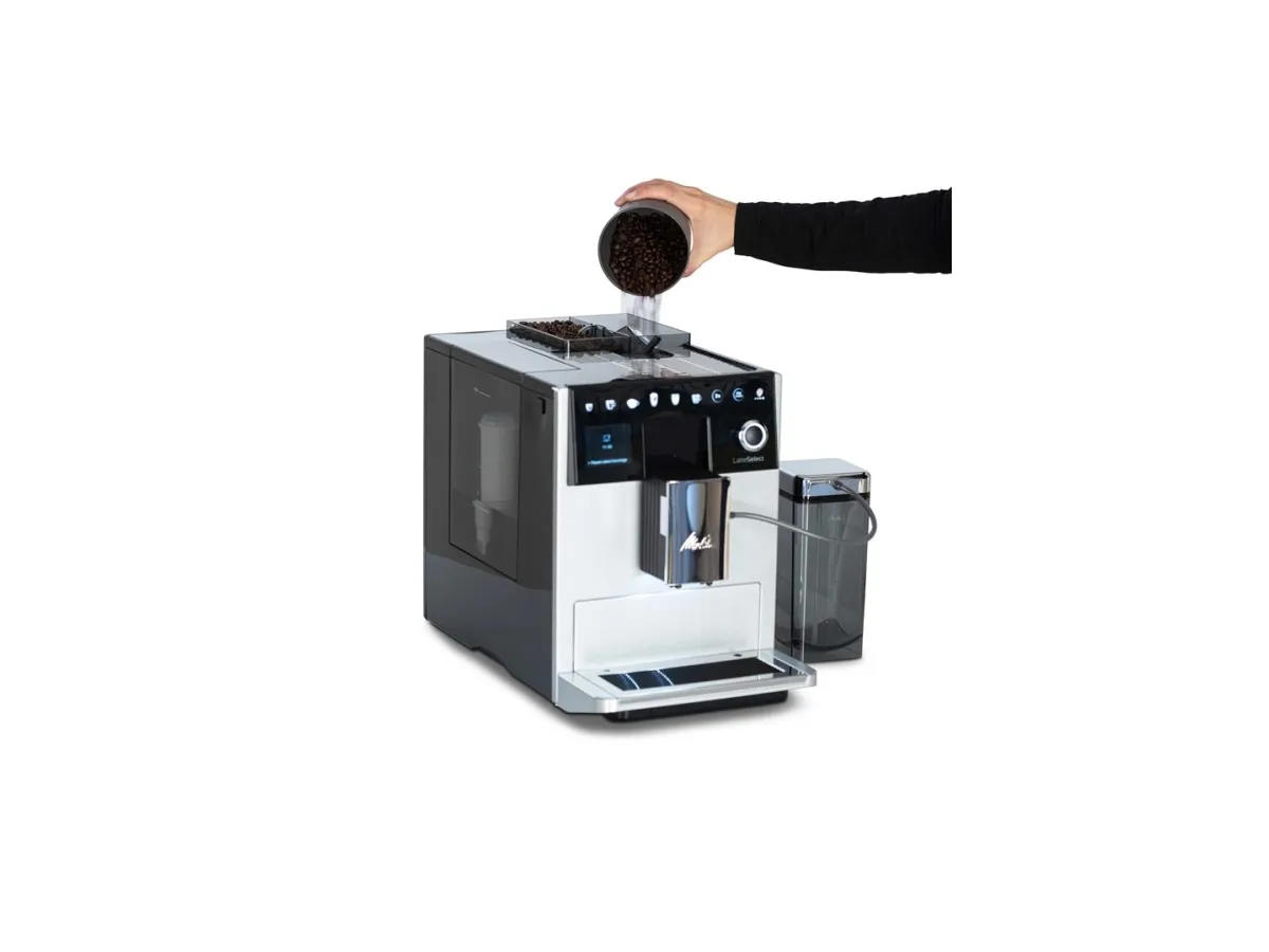 Melitta F63/0-201, Espressomaskine, 1,8 L, Kaffebønner, Indbygget kværn, 1400 W, Sølv