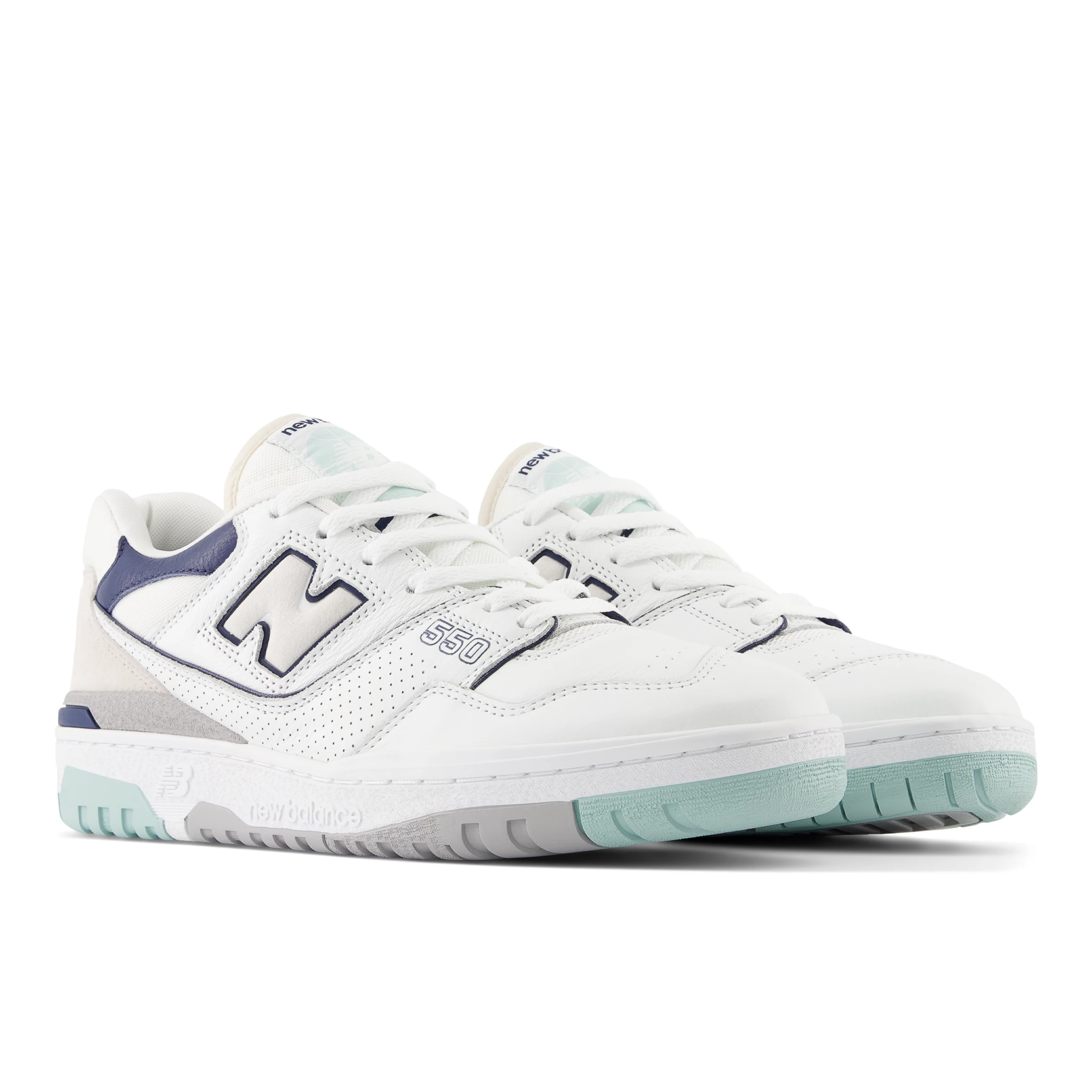 550 White con winter fog e nb navy