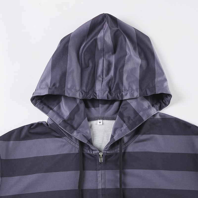 BrickBlack - Gestreepte hoodie met rits