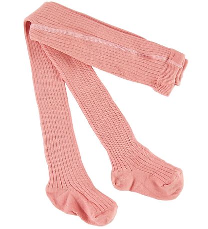 Melton Strumpfhosen - Rib - Koralle