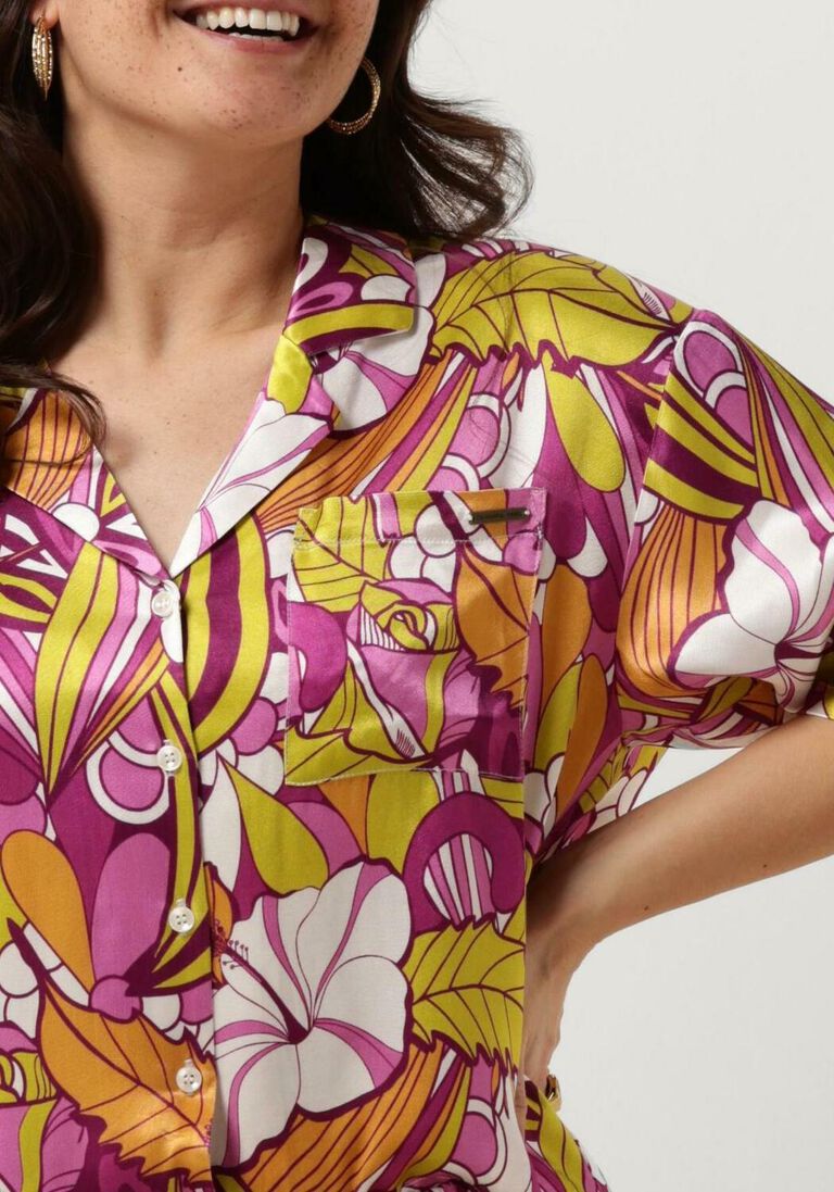 COLOURFUL REBEL multi colourful rebel blouse celeste floral short sleeve blouse