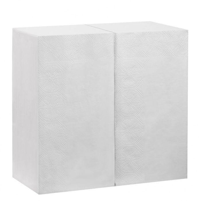 1200st Servetten 40x40cm 2laags wit 1/8v Boekvouw 1200 stuks cellulose (Q-1026)  Q-1035