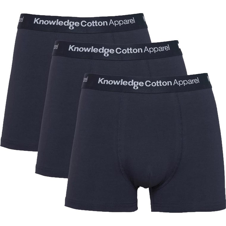 KnowledgeCotton Apparel Anker 3-Pack Underwear Total Eclipse