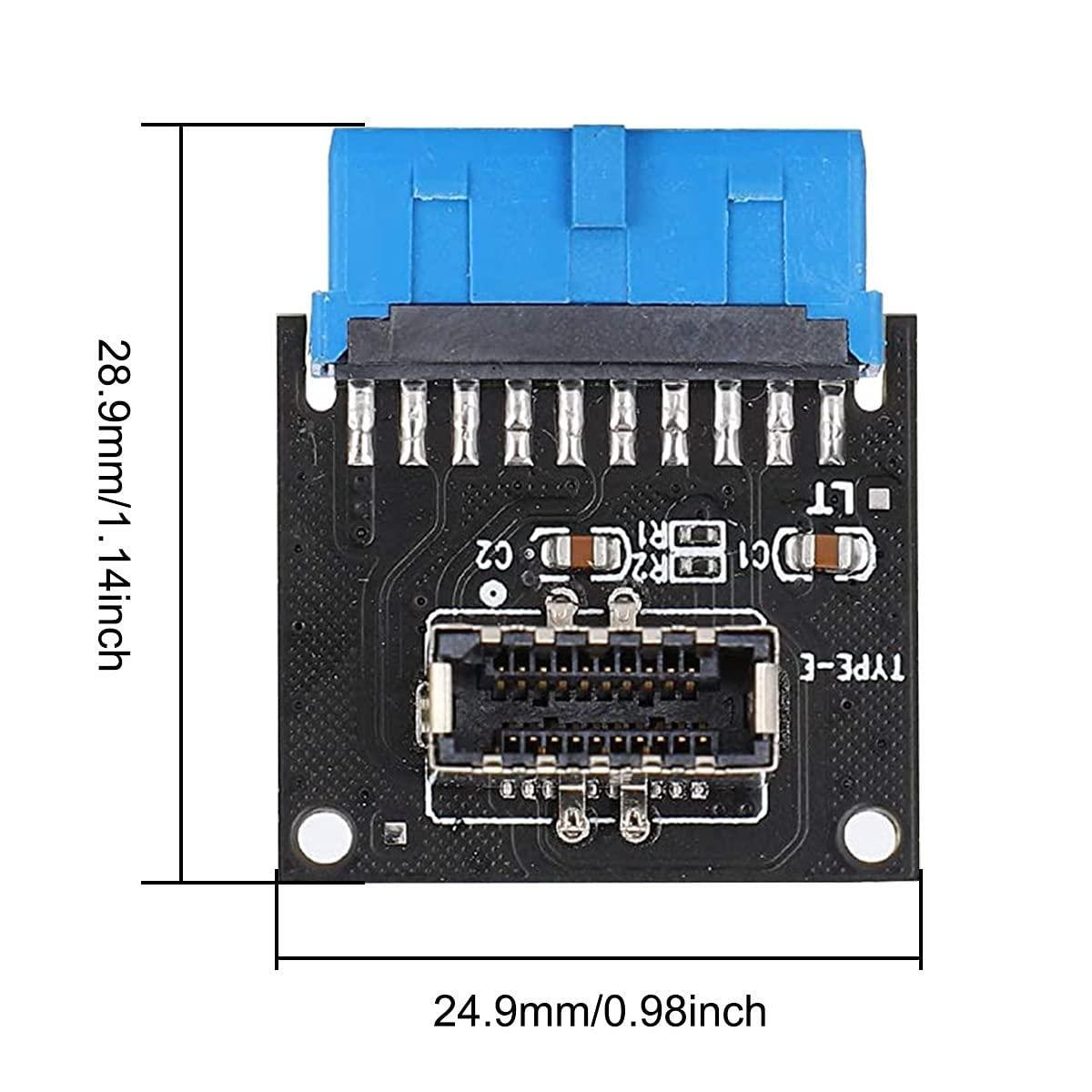 NÖRDIC vinklet USB 3.0 19 pins til Type E-adapter