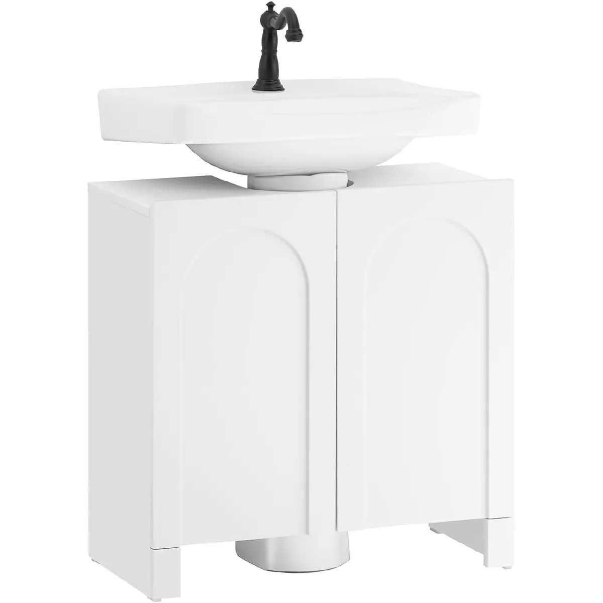 SoBuy Meuble sous-Lavabo 60x30x62 cm blanc BZR164-W