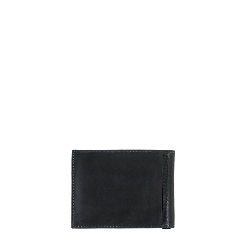 Portefeuille italien Hector avec pince à billets en cuir Vintage Nuage gris