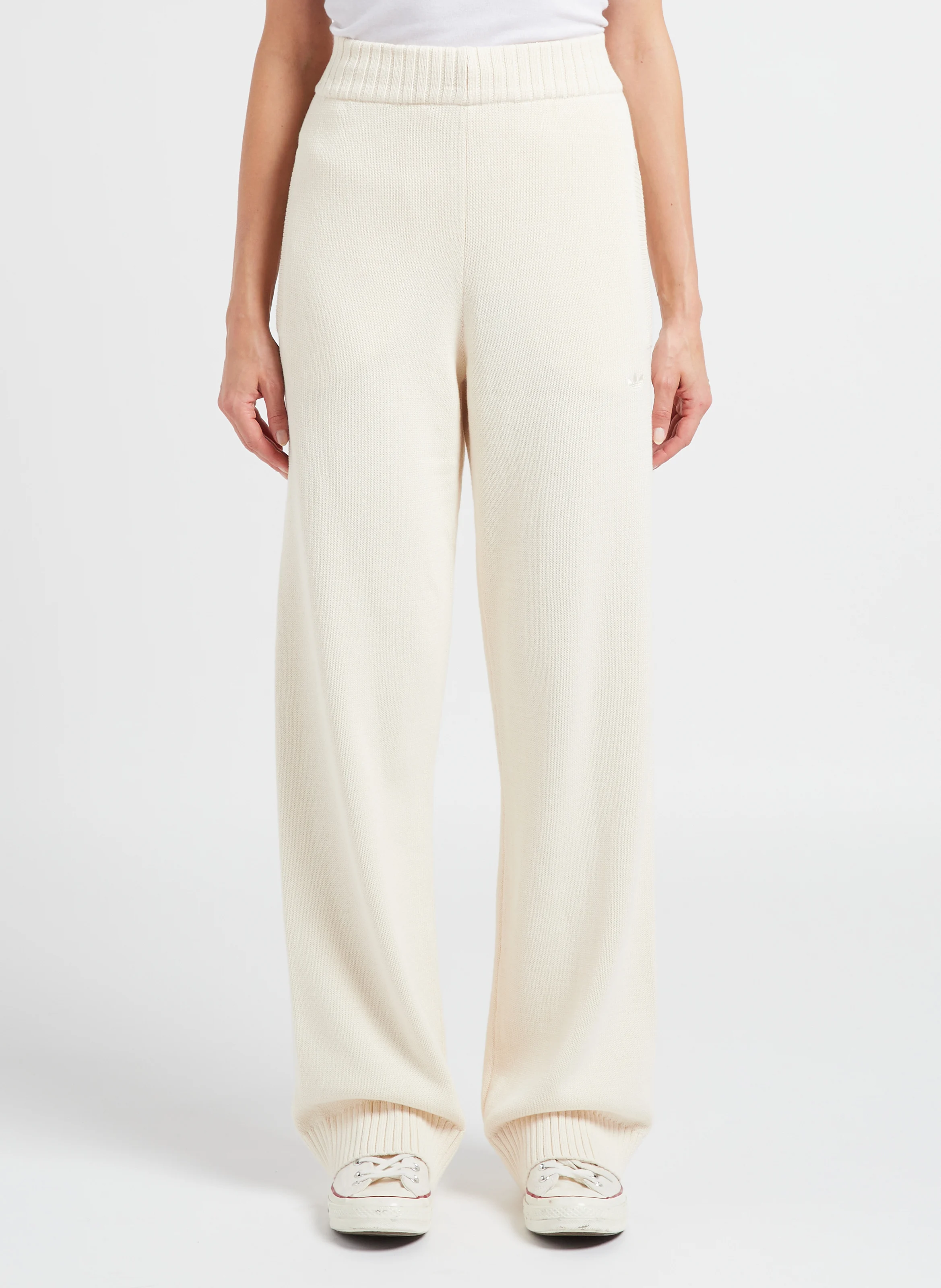 Pantalon droit en coton| Beige