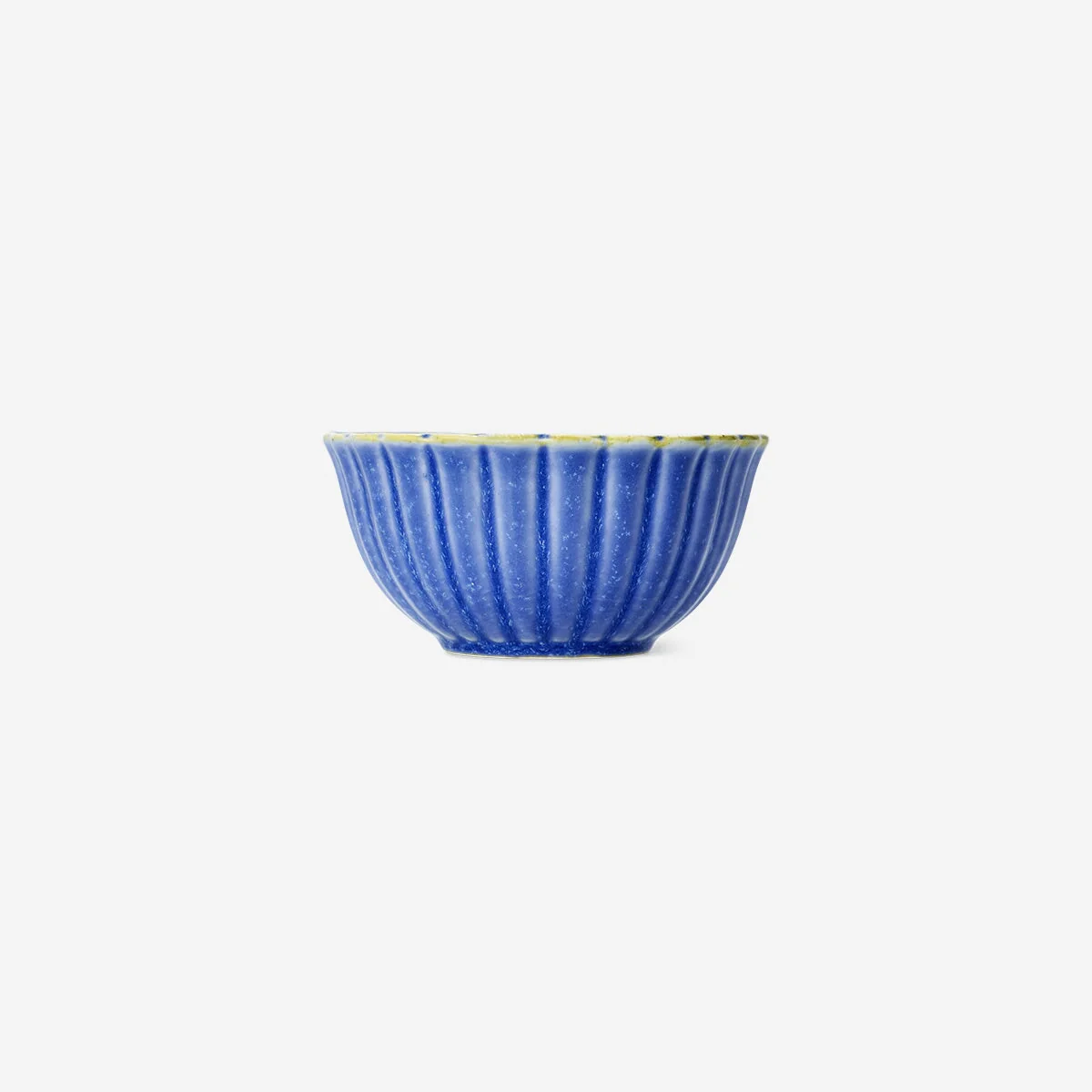 Blå skål med muslingelook - 12 cm