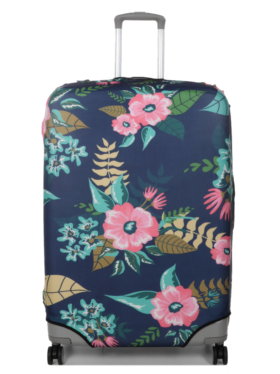 Housse de valise Periea Dark Blue with Flowers XL
