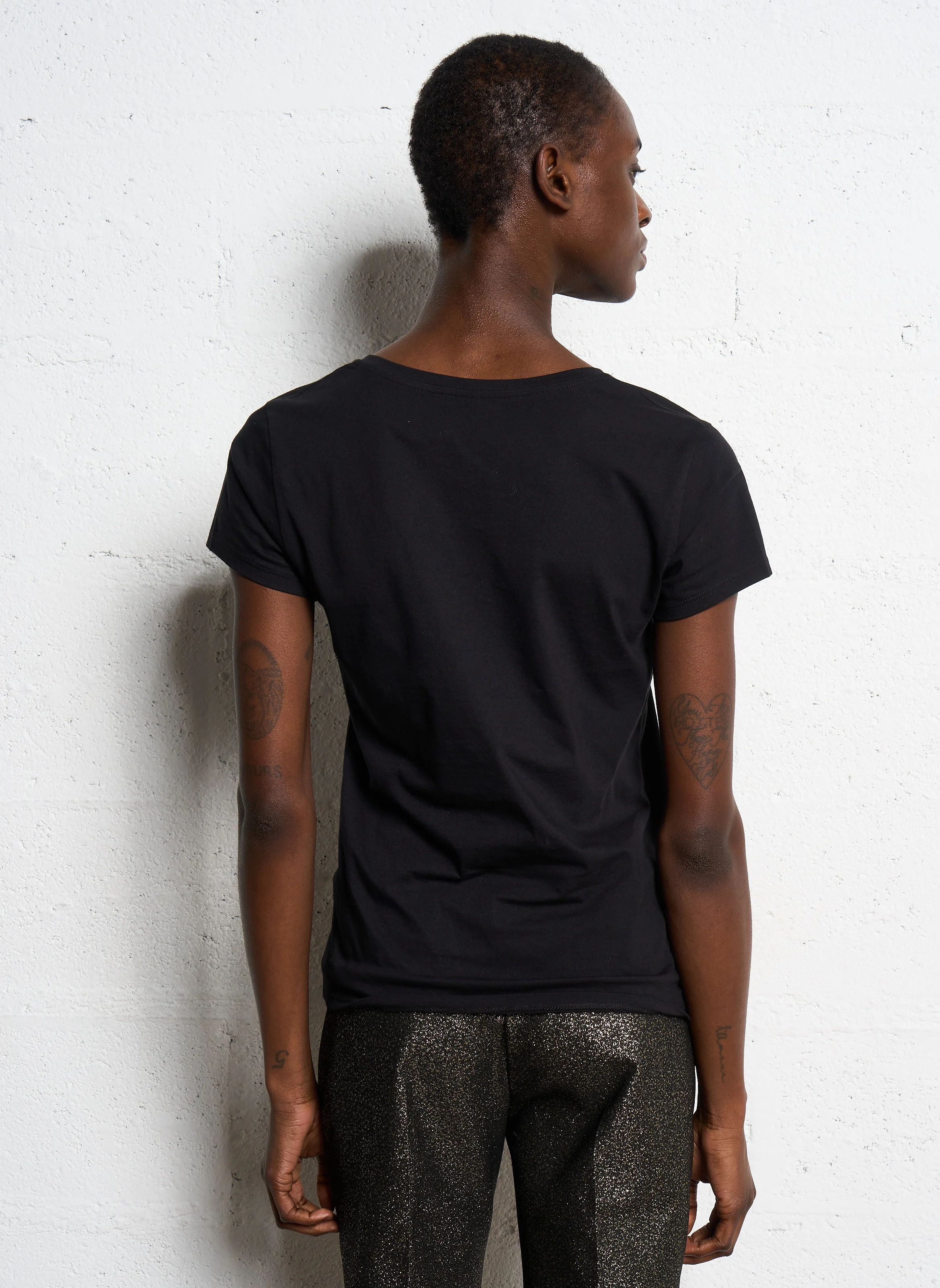 PORTLAND - Pantalon cigarette métallisé| Doré