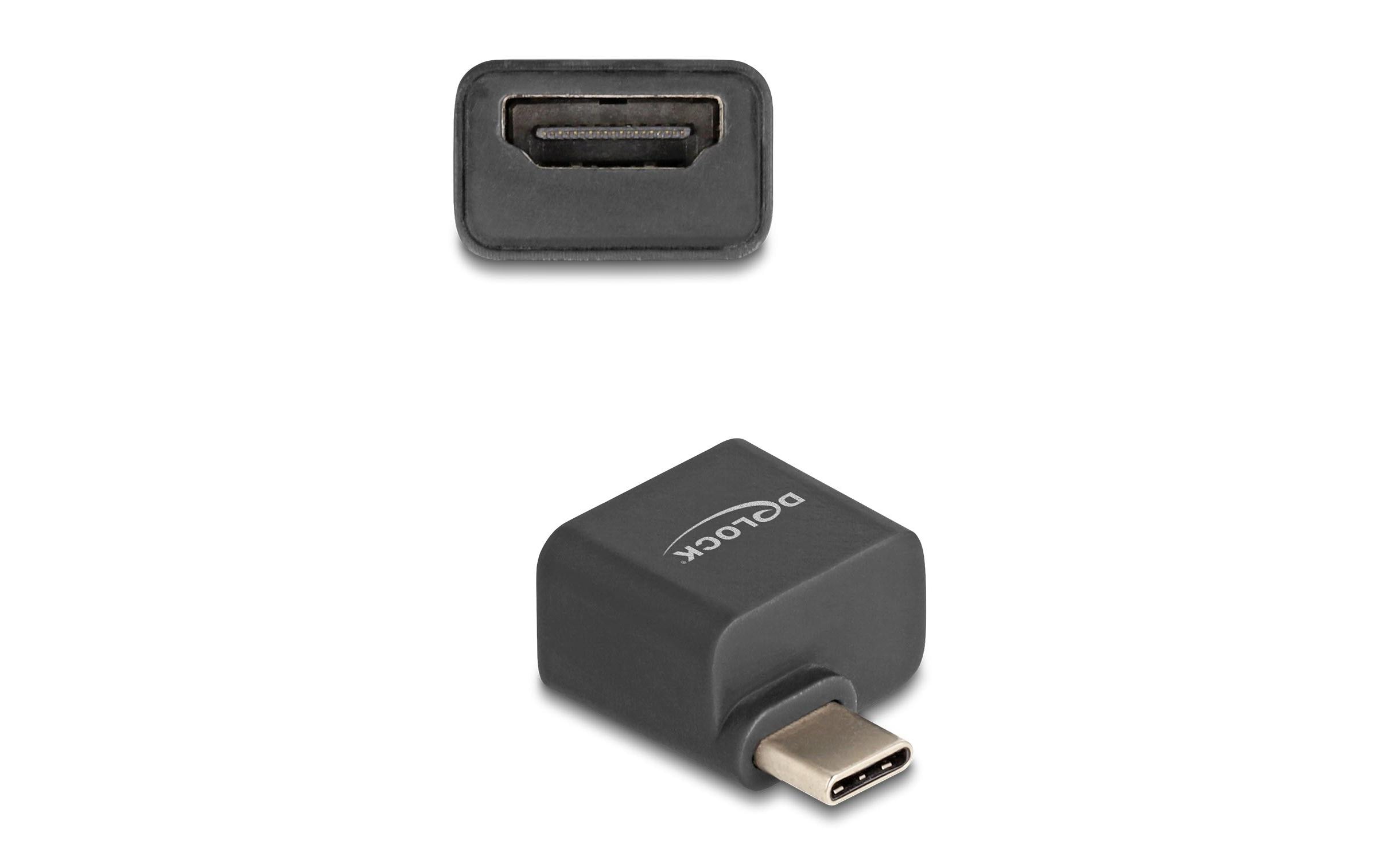 Adapter USB-C Stecker – HDMI Buchse USB Type-C - HDMIDelock Mini Adapter USB Type-C Stecker zu HDMI Buchse (DP Alt Mode) 4K