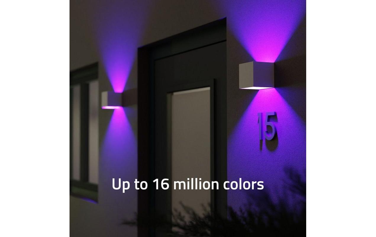 Gartenleuchte Smart Wall Light 2 x 3W, RGB+CCT, WeissGartenlampe mit Bluetooth-Technologie