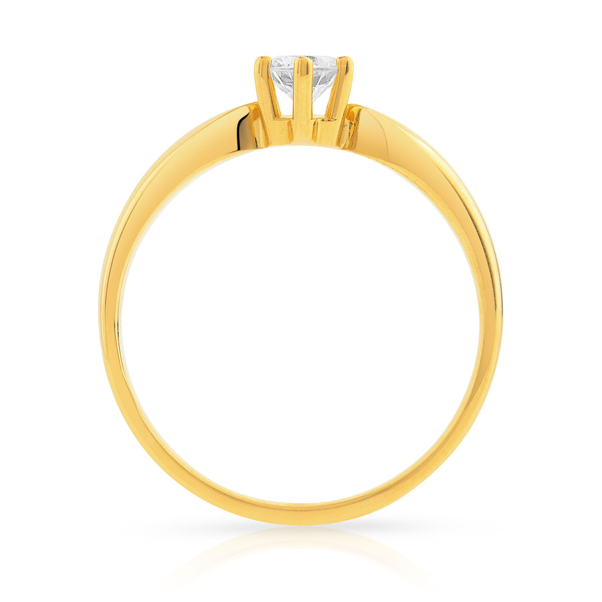 Bague solitaire or 750 diamant 30/100e de carat