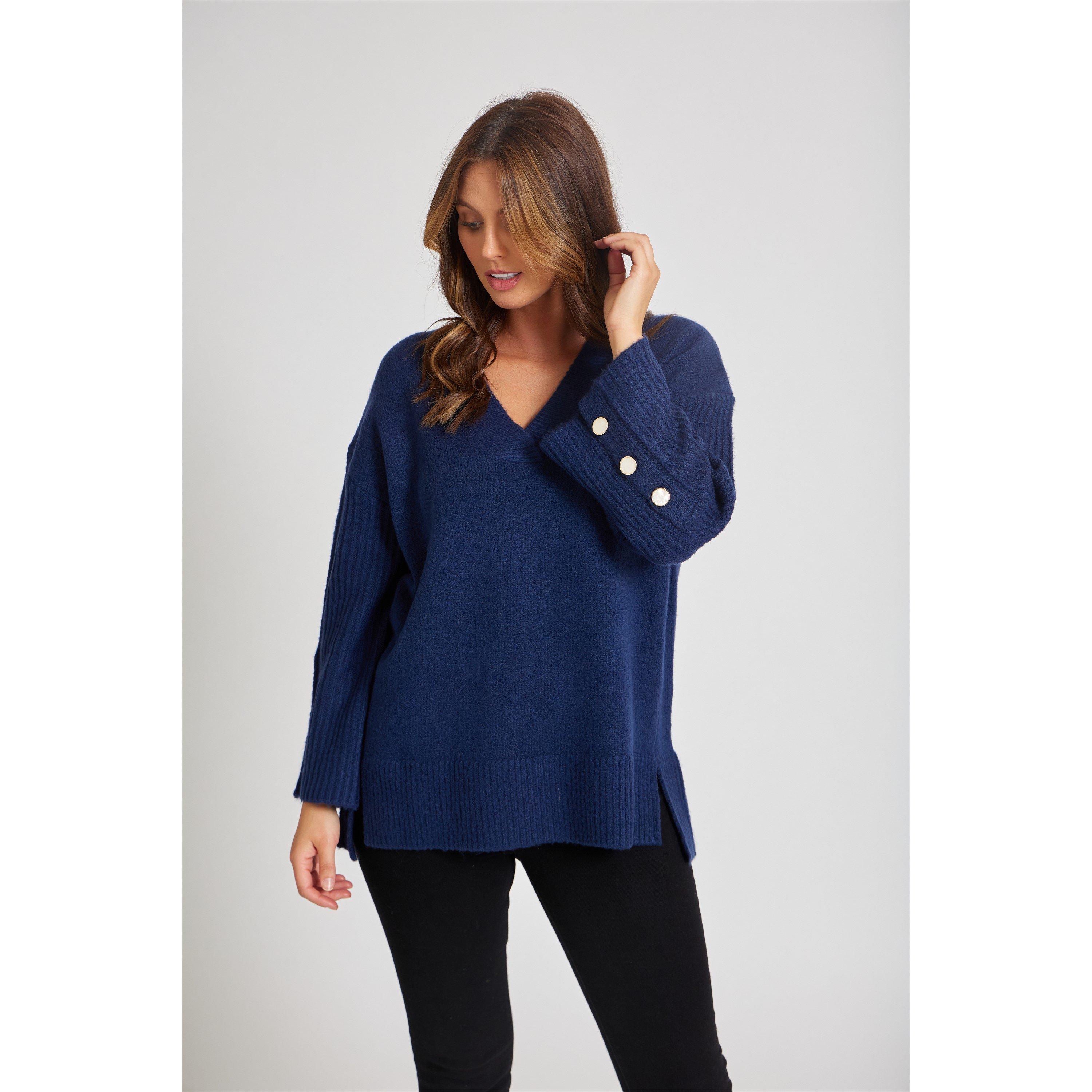 Be You BY Button Sleeve Jumper Womens