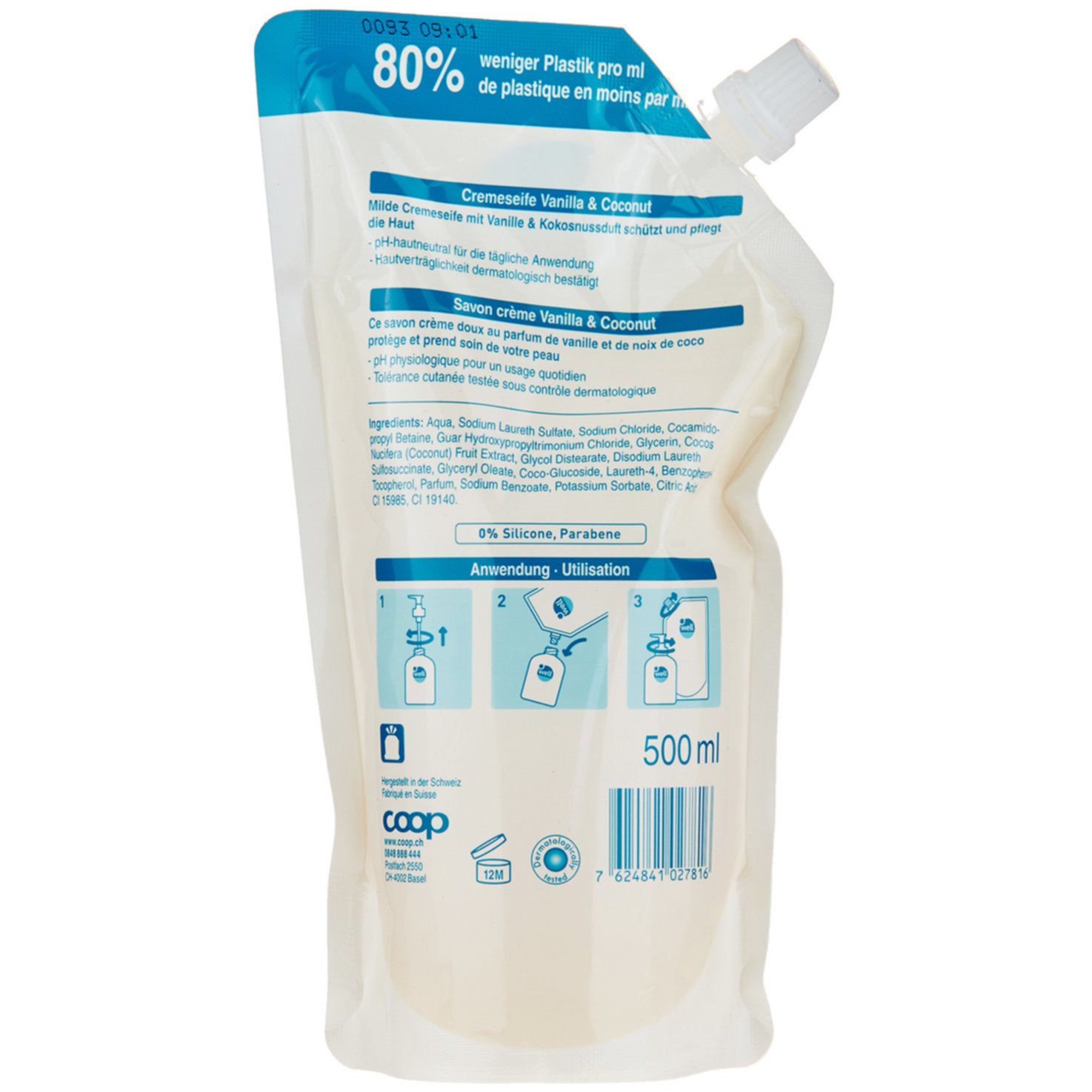 well Cremeseife Vanilla & Coconut Refill