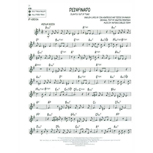 Hal Leonard Jazz Play Along Jobim
