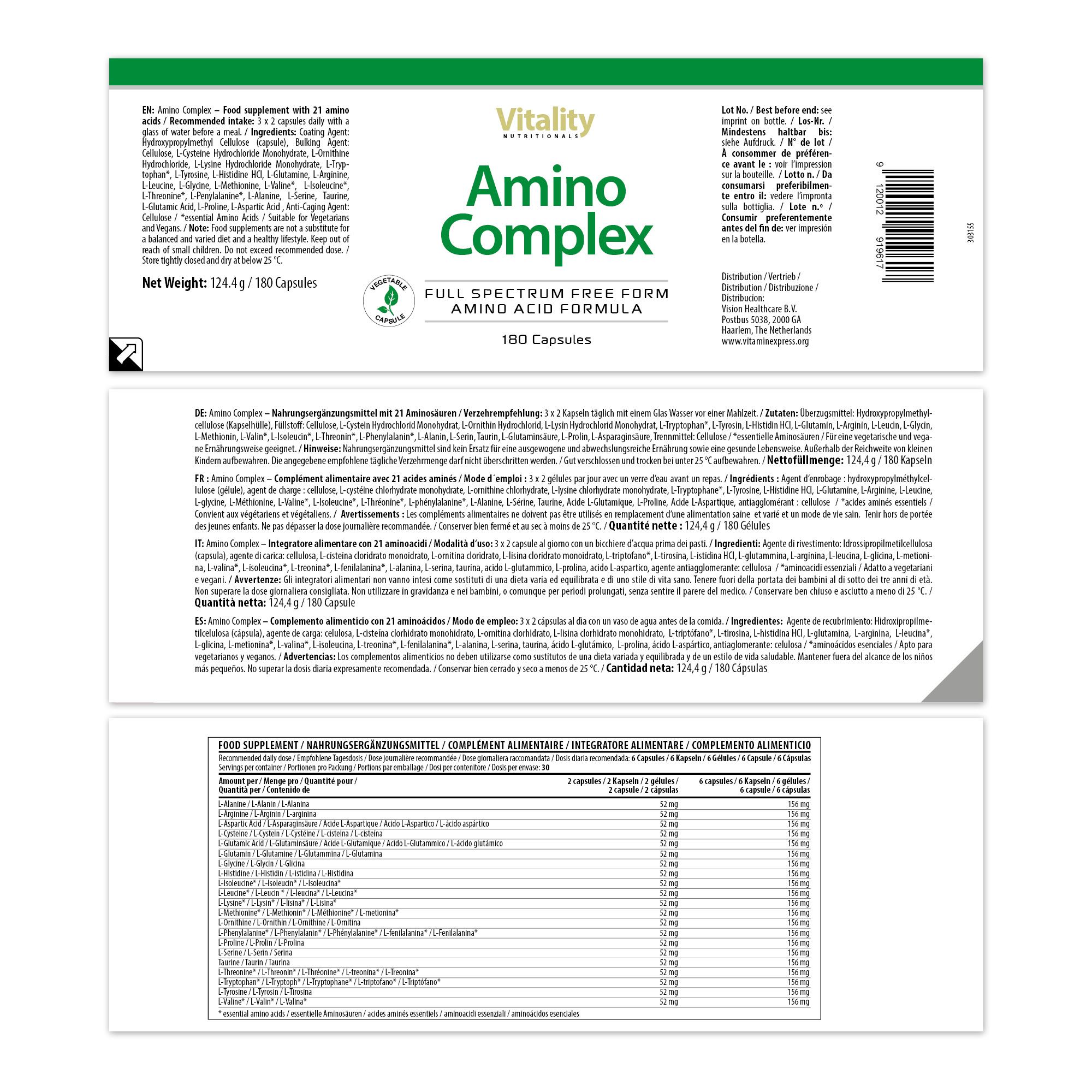 Vitality Nutritionals Amino Complex