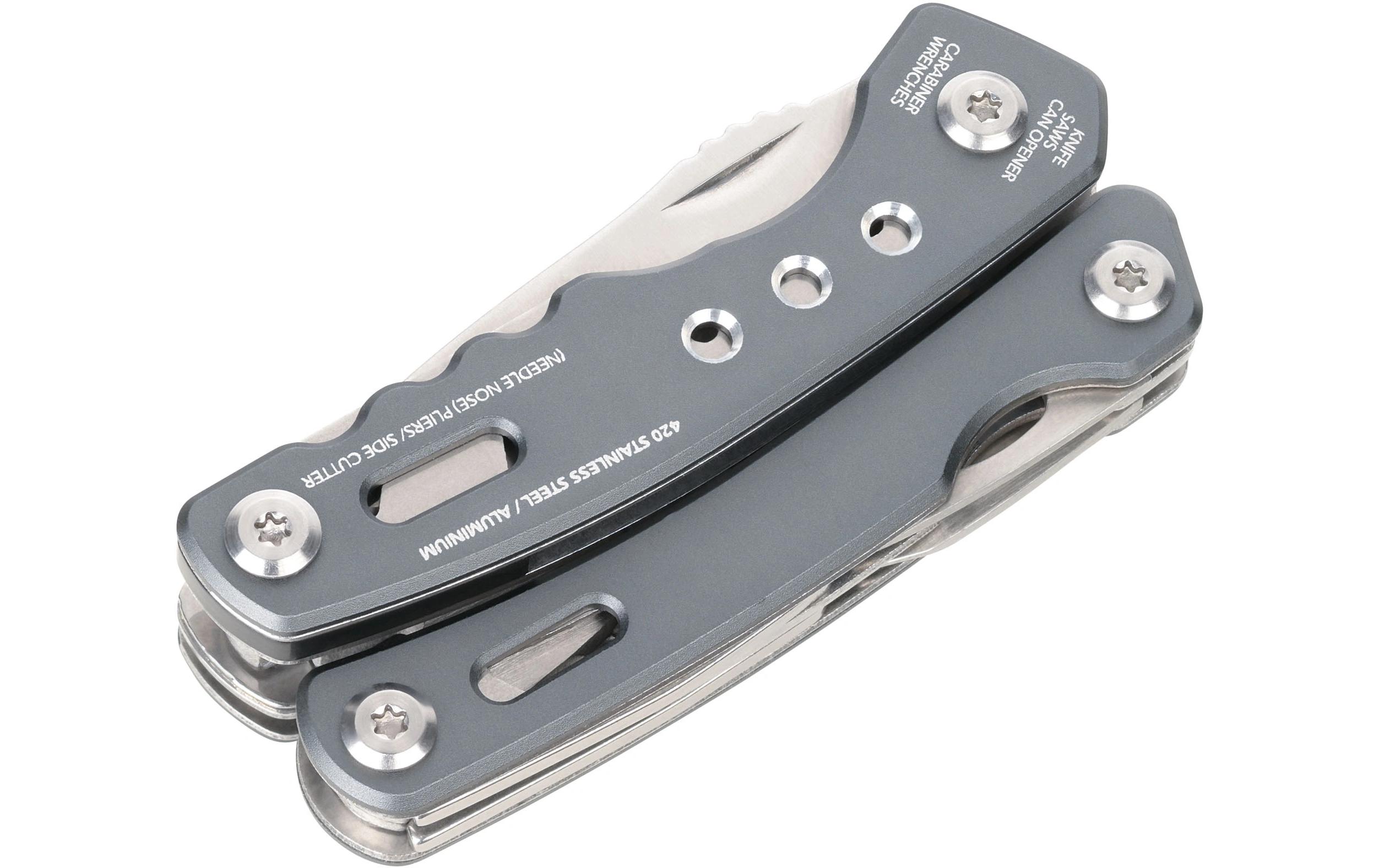 Taschenmesser Rucksack Tool mit 15 Funktionen, GrauMultifunktions-Werkzeug